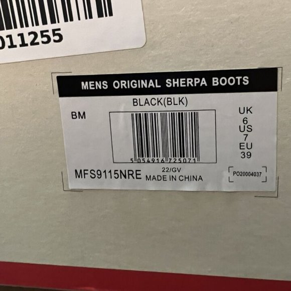 Hunter Mens Original Sherpa Boot Black Size 7 M